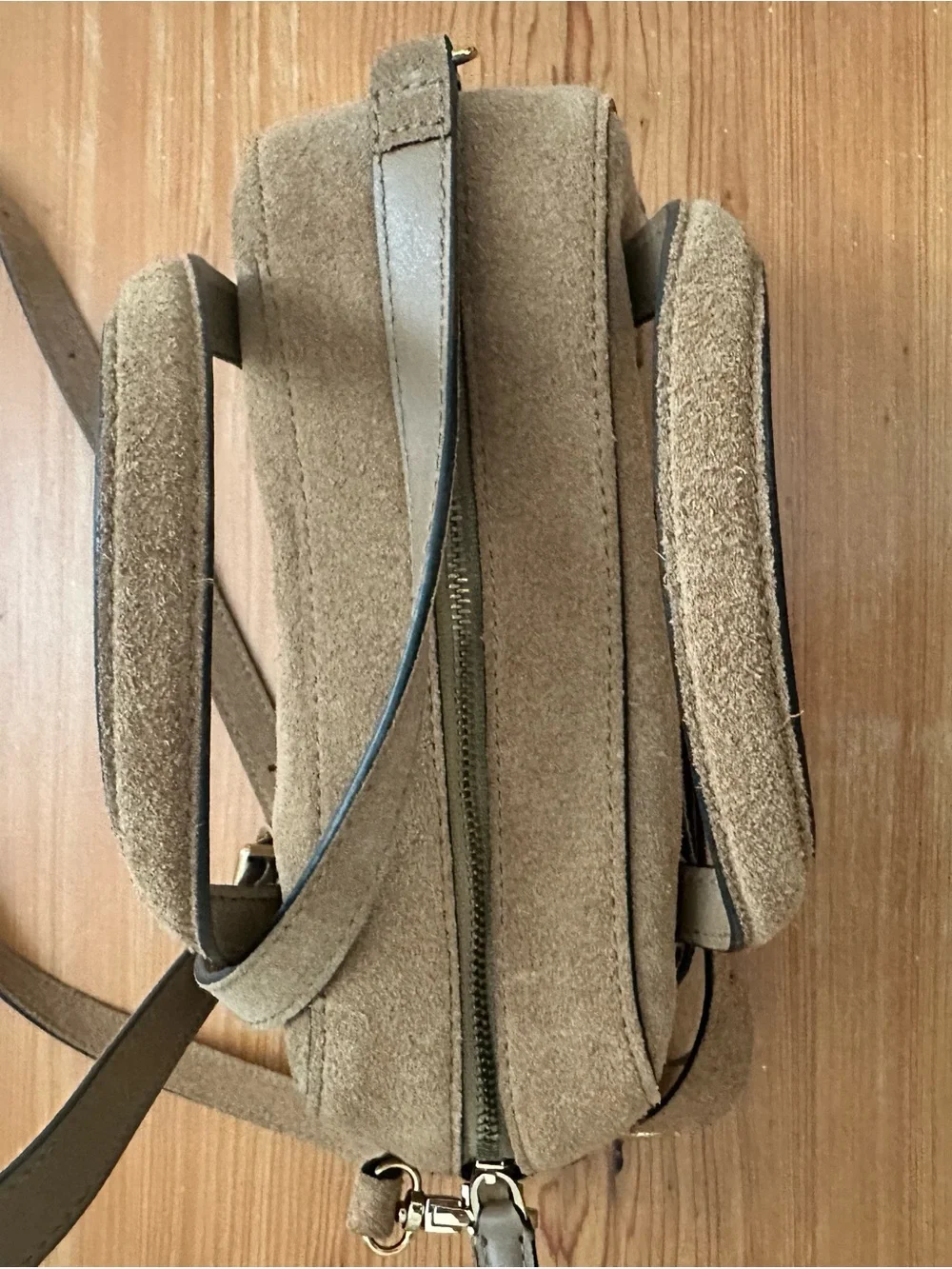 Madewell Suede Satchel Handbag in Tan